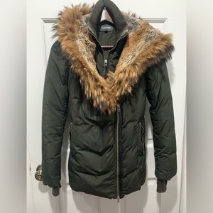 Mackage Akita green down coat xs